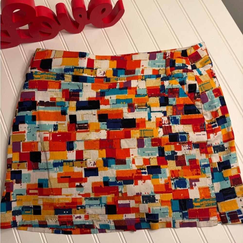 Attyre Multicolor Abstract Pencil Skirt